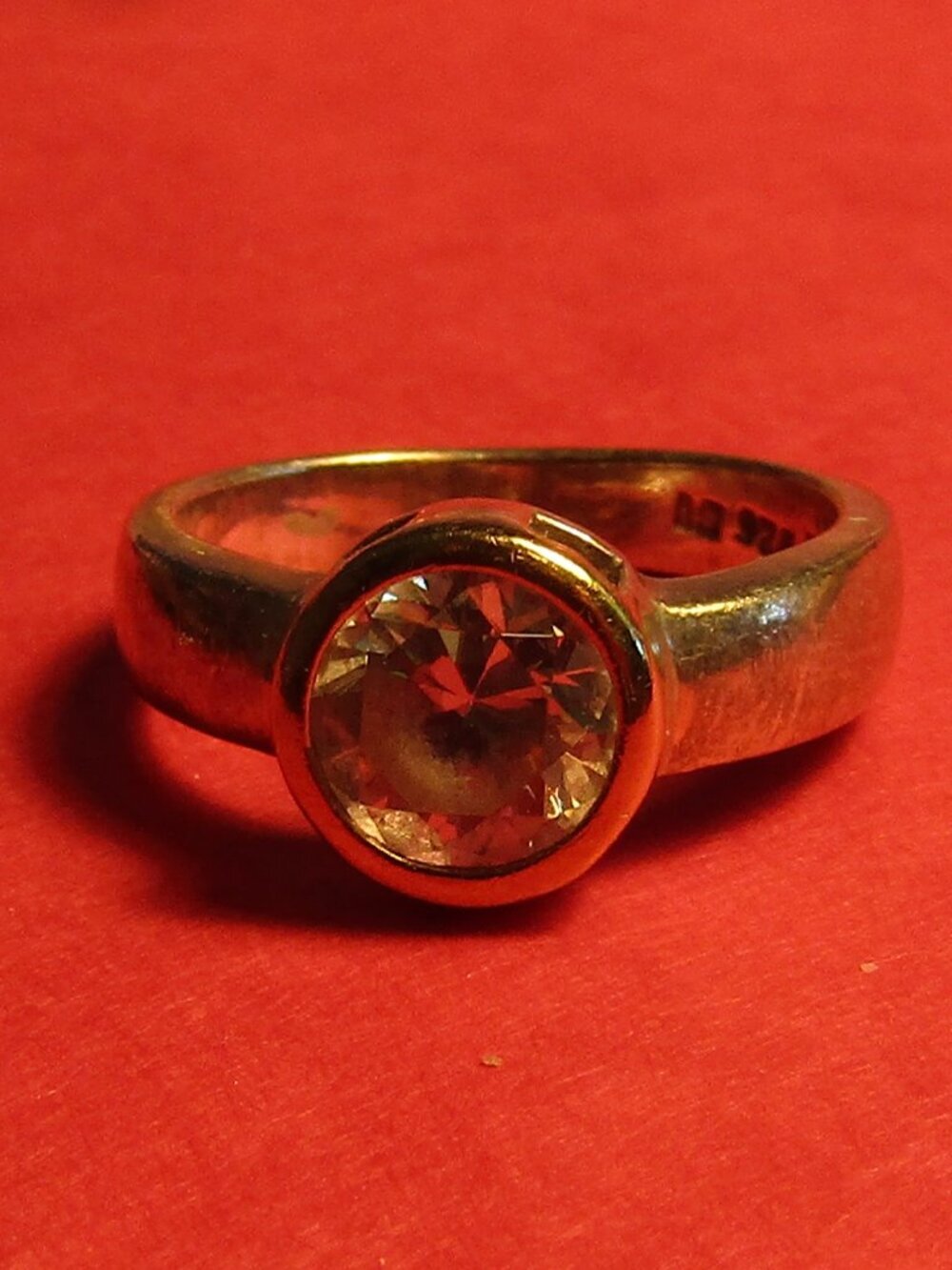 Vintage RING Size 6.5 Signed 14K 925 (SU? maker's mark?) Gold Plated?